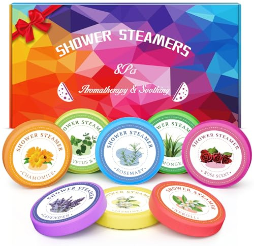 Birthday Gifts for Women Mum Her Friends, Linkax 8 Pcs Shower Steamers Aromatherapy, Stress Relief SPA Self Care Small Thank You Relaxation Gifts for Christmas, Mothers Day, Easter, Stocking Fillers