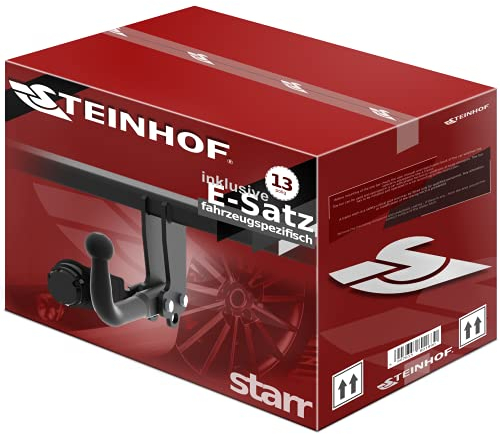 STEINHOF Anhängerkupplung starr kompatibel mit Volkswagen VW Transporter T5 Kastenwagen/Minibus 12.2003-08.2008 + 13-pol fahrzeugspezifischer Elektrosatz