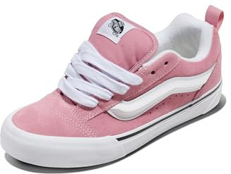 Vans Unisex Knu Skool Shoe | '90s Retro Puffy Low-Top Fashion Sneakers for Men & Women, Color Theory Foxglove, 6.5/8