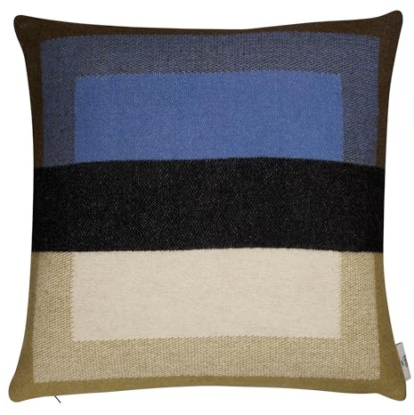 RØROS TWEED - BENTO Kissen - Kissen aus norwegischer Lammwolle - Design von Kristine Five Melvær (105253 Olive, 50 x 50 cm)