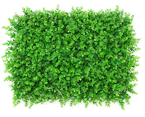 Artificial boj hierba Fondos paneles Topiary planta de cobertura 20 unids, hierba sintética decoración fondo, UV protección privacidad cobertura pantalla falso boj, verde paredes