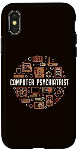 Computer Psychiatrist - IT Geek or Tech Support Case for iPhone X/XS