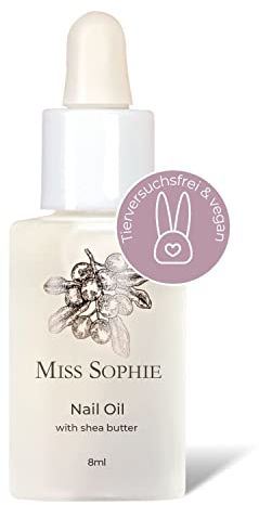 Miss Sophie Nail Oil I Nagelöl mit Sheabutter & hochwertigen Pflanzenölen I Für Nagelhaut & Nagelplatte I Behandlung bei trockener Nagelhaut I Nagelpflege für Feuchtigkeit I Premium Qualität