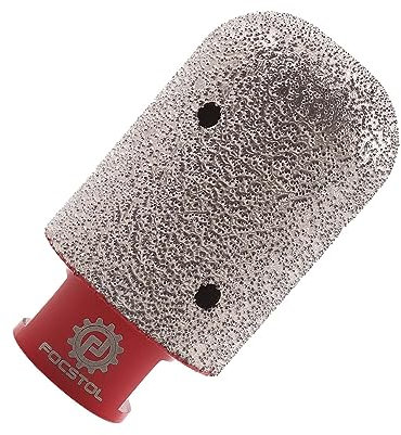 FOCSTOL Broca Fresado Diamante 35mm - Broca de Dedo Diamante para Agrandar Esmerilado y dar Forma Orificios Existentes en Azulejos Porcelana Cerámica Mármol Granito de Piedra M14 Rosca