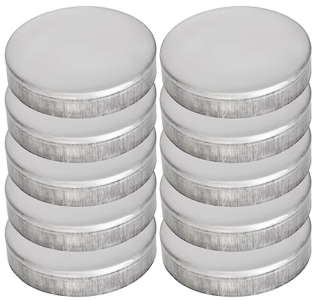 POCHY Copripalo per Pali in Legno, Rotondo Copertura per Pali di Recinzione, Tappi di Copertura in Ferro Zincato, 10Pcs,122mm
