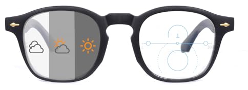 OKH Fotocromatico Progressive Multifocal Lettore UV400 Outdoor Blu Luce Blocco Bifocale Rettangolo Occhiali Donna Uomo +2,00 Dioptrien