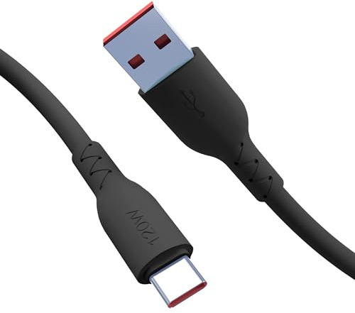 Nolhel Cavo USB Type-C 120W - Cavetto Cellulare Tipo C Ricarica Rapida - Cavo USB C in Tpe Colorato Super Resistente Compatibile con Smartphone e PC (Nero, 1 m)