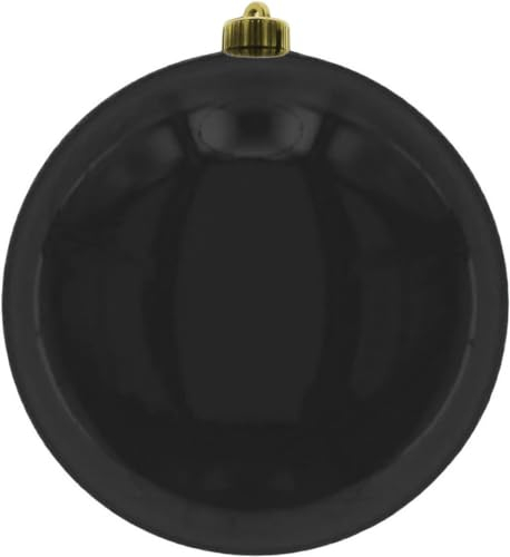 XXL-Weihnachtskugeln Christbaumkugeln für den Außenbereich, frostsicher und wetterfest (Kugel Ø 20 cm - 1 Stück, Schwarz)