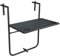 SVITA Balkontisch Tisch klappbar Hängetisch Outdoor Balkonhängetisch Gartentisch Outdoortisch Balkontisch zum Einhängen Holzoptik schmal Schwarz