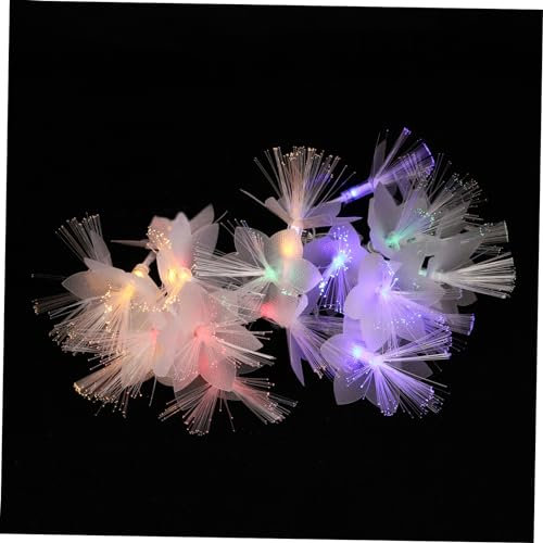 OFFSCH Fiber Optic Led String Lamps 3m 20-Color Lights Battery Operated Decorative Festival Lighting for Bedroom Party Steady and Flashing Modes