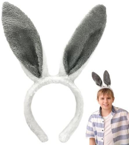 Doyomtoy Diadema de Conejito de Pascua, Diadema de Orejas de Conejo Diadema para Fiestas de Pascua para Fiesta Cosplay Accesorios Disfraces Carnaval Pascua