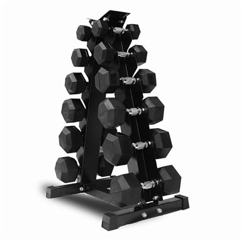FK Sports Hex Dumbbell Set with Compact Storage Rack – 2.5KG-15KG|5KG-20KG Rubber-Coated Weights for Strength Training & Space-Saving Workout Setup (2.5-15KG set)
