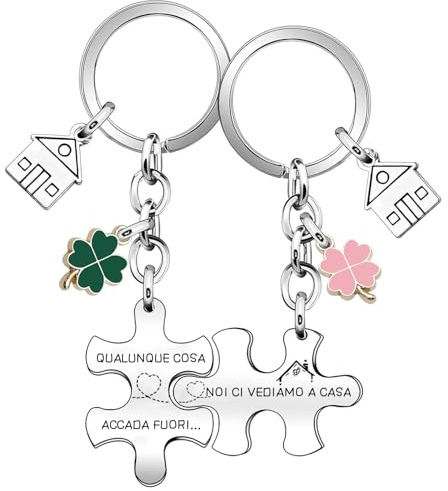 Regalo Portachiavi per Coppia, per Proprietario Inaugurazione Dolce Casa Nuova Unisex Portachiavi Ci vediamo a Casa per Coppia Casetta Carina Chiavi regalo di inaugurazione della casa per moglie (2)