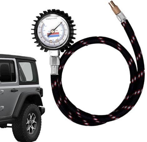 Djowyh Misuratore di pressione dei pneumatici per auto, preciso, robusto, facile da leggere – Dispositivo per controllare la pressione dei pneumatici | per automobili, biciclette, camion, veicoli