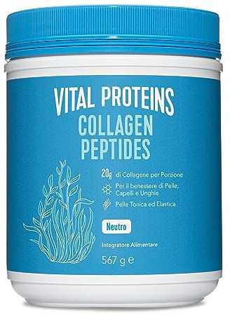 Vital Proteins Collagen Peptides - Collagene Idrolizzato – Collagene in Polvere - 20g per Porzione – Non Aromatizzato – Barattolo da 567g