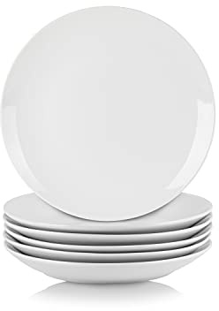 10 Strawberry Street Simply White 7.5 Coupe Salad Plate, Set of 6