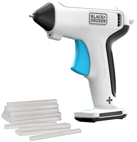 BLACK+DECKER 4V MAX Cordless Glue Gun, USB Rechargeable (BCGL115FF), White