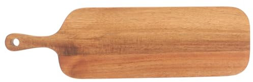 TOPBATHY Planche à Découper Bois Avec Poignée Pour Cuisine Planche à Pizza Et Charcuterie Surface De Service Spacieuse