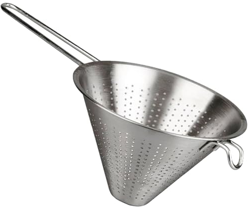 Tradineur - Colador Chino - Fabricado en Acero Inoxidable - Escurridor para Realizar labores de Cocina - 20 cm