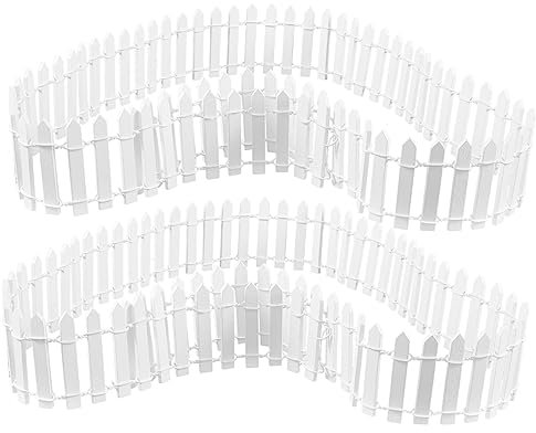 Happyyami 2sätze Mini-Zaun Aus Holz Für Miniaturlandschaft Klein Lattenzaun DIY Dekor Sandtisch Feengarten Ornament Schlicht Und Elegant