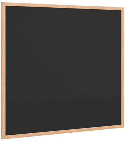vidaXL Lavagna con Cornice in Legno Massello di Pino Nero 60x55 cm, lavagna, lavagna da cucina, lavagna a gesso per parete, lavagna da cucina