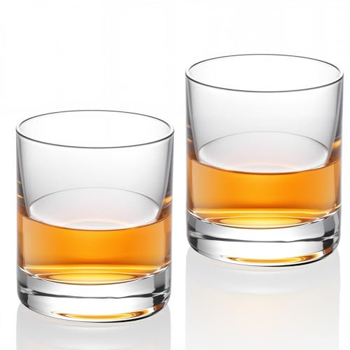 KAMMAK Shot Glasses Set of 2, 100ml/3.3oz Clear Espresso Shot Glass with Heavy Base for Bar Restaurants Home, Small Whiskey Shot Glass for Vodka, Whiskey, Tequila, Spirits & Liquors