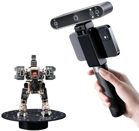 Revopoint POP 3 Plus 3D Scanner for 3D Printing, Portable 3D Model Scanner Up to 18FPS Scanning Speed with 0.04mm High Precision, Full-Color Scan for Medium Object, STANDARD