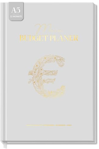 12 Monate Budget Planner Deutsch - Undatierter Haushaltsbuch 2026 mit 60 Wochen Einnahmen-Ausgaben Tracker, Achtsamkeit, Reflexion - Finanzplaner - Budgetplaner zur Kontrolle Geldes - Ausgabenbuch