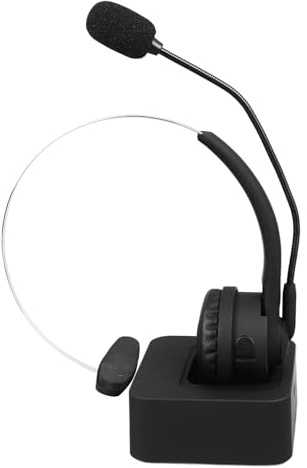 BONKZEBU Casque Téléphonique de Bureau d'affaires sans Fil Casque Léger à Réduction de Bruit pour Le Service Client des Chauffeurs de Camion pour iOS