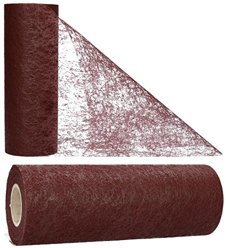 AmaCasa Vlies Tischband Tischläufer für Hochzeiten, Kommunionen, Taufen und Allen Feierlichkeiten Maße: 23cm/20m Rolle (Braun, Vlies)