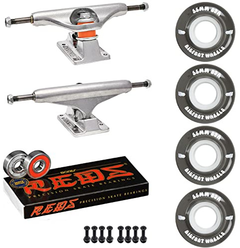 Skateboard Package Independent 139 Trucks 55mm 83A Black Cruiser Wheels Bones Reds