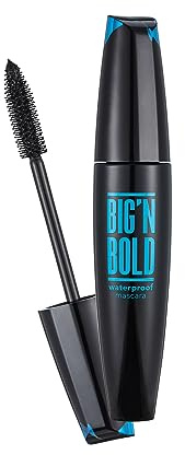 Flormar Big N Bold Waterproof Mascara – Volumen- und Längen-Wimperntusche für kurze Wimpern– wasserfest und intensive Pigmentierung, Anti-Verschmieren-Formel, Ideales Augen-Make-up – Schwarz