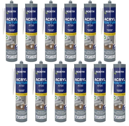BOSTIK ACRYL-färg - förpackning med 12 patroner