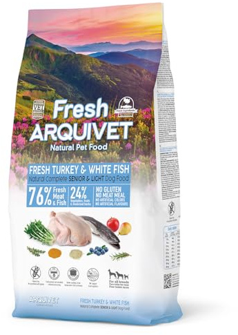 Arquivet Fresh Senior Light Turkey & White Fish 10Kg - Aliment Semi-Humide