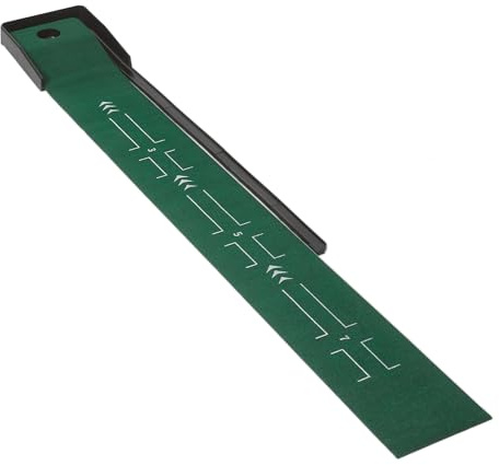 Amazon Basics Tapis de Golf avec Retour Automatique des Balles, Tapis d’Entraînement de Golf avec Guides d’Alignement, Green pour Entraînement Intérieur et Extérieur, 277,0cm x 36,5cm, Vert