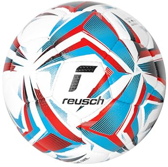 Reusch Pallone da allenamento | pallone da calcio cucito a mano per l'allenamento e il tempo libero | forma compatta, eccellente tenuta dell'aria e colori vivaci per un gioco preciso | Taglia 5