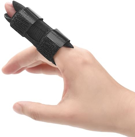 Vallavin Trigger Finger Splint - Finger Brace for Arthritis, Sprain, Fracture - Finger Support Protectors for Thumb, Index, Middle, Ring & Pinky - Fits for Men & Women(M)
