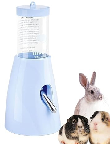 Zyntora Dispensador de Agua para Hámster | Dispensador de Agua con Soporte,80ml Bebedero De Fondo Abierto Antifugas para Roedores Y Mascotas En Interior