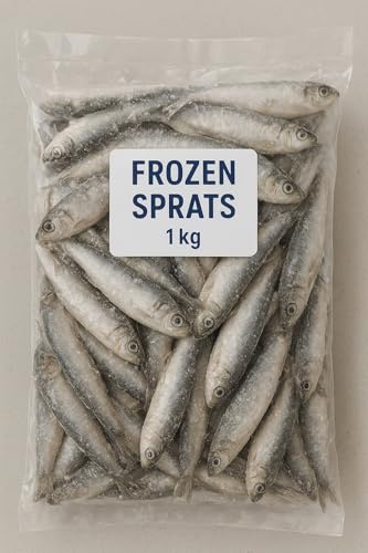 Frozen Sprats for Dogs & Cats 1kg – 100% Natural Whole Baltic Sprats – Raw Pet Food, BARF, High Omega-3