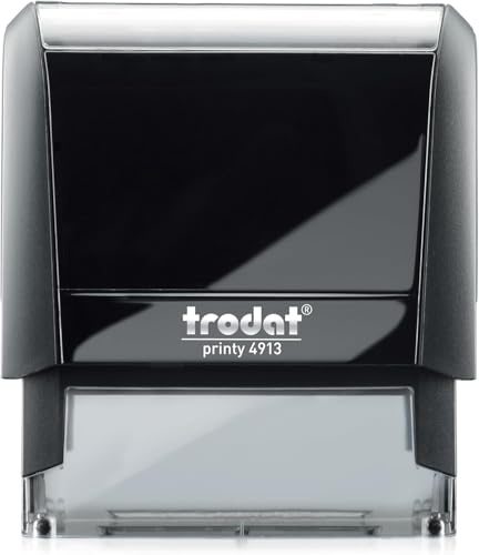 Stamp by Me – Timbro Autoinchiostrante Personalizzato Nero | Timbro Aziendale Grande fino a 5 Righe | Timbro Indirizzo per Ufficio e Banca | Cuscinetto d’Inchiostro Ricaricabile