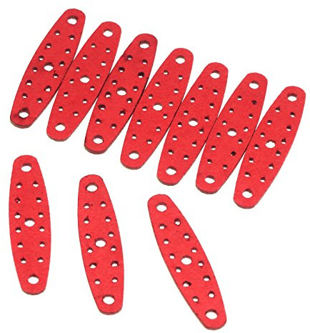 Mgoodoo Rouge Lance-pierre étuis en cuir de vache avec trou central pour la chasse Catapultes 55 x 14 x 8 mm, 10 pièces