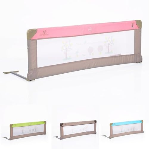 Cangaroo Bettschutzgitter, Bettgitter 130 x 43,5 cm für zuhause und unterwegs rosa