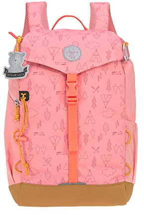 LÄSSIG Kinder Wanderrucksack Kinderrucksack mit Brustgurt gepolsterte Schultergurte wasserabweisend, 14 Liter/Big Outdoor Backpack Adventure Rosa