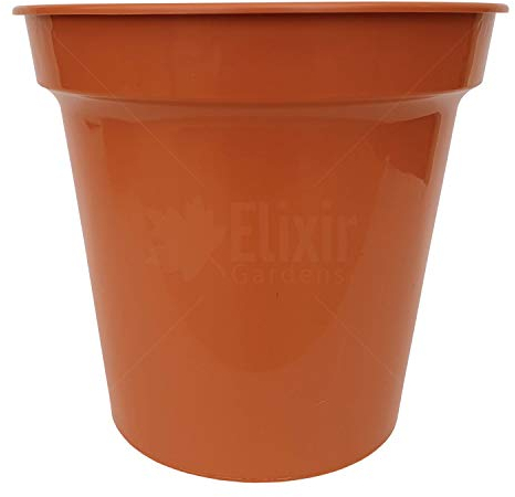 Elixir Gardens Glossy Recycled Plastic Terracotta Plant Pot Various Sizes 3,4,5,6,7,8,10,12.5,15 Various Quantities 1-50 | 10 x 2