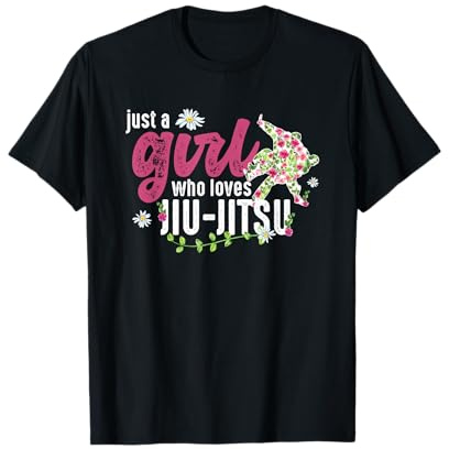 Just A Girl Who Loves Jiu-Jitsu - Jiu-Jitsu Fighter T-Shirt