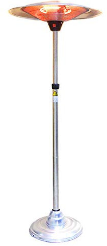 Lattice parasol chauffant Chauffage Terrasse Électrique de Jardin, Radiateur Extérieur Autoportant en Fibre de Carbone pour Pergola ou Gazebo - 3 Réglages de Puissance - Protection Anti-Dumping