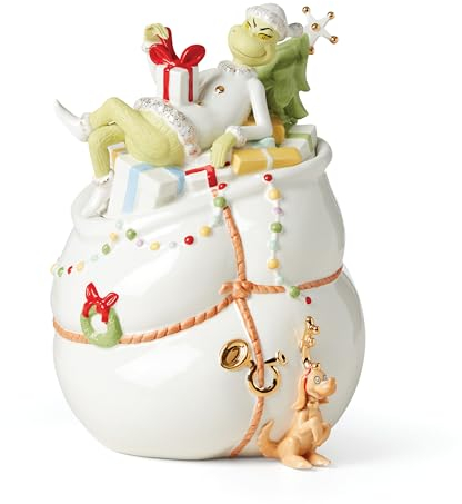 Lenox 894169 Merry Grinchmas Keksdose, Weihnachten & Urlaub Gastgeber