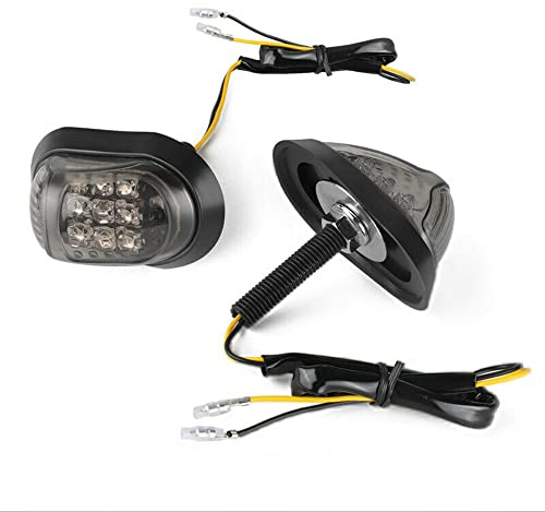 TOTMOX Clignotants LED Universels pour Moto, Scooter, Voiture de Rue - Montage Encastré pour Modification de Lumière