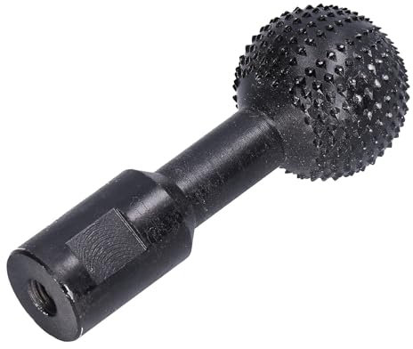 Fresa rotante sferica, Lima rotante sferica in acciaio Testa di smerigliatura a sfera Lima sferica Sfera di metallo Strumento di fresatura per punte da trapano per smerigliatrice angolare(14mm)