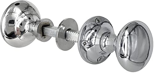 IRONTITE® Polished Chrome Rim Door Knobs for Interior Doors, Polished Chrome Victorian Door Knob to Suit Rim Lock. Chrome Door Knob with Matching Screws. Door Handles Chrome.